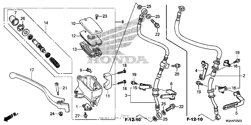 Front brake master cylinder (1)