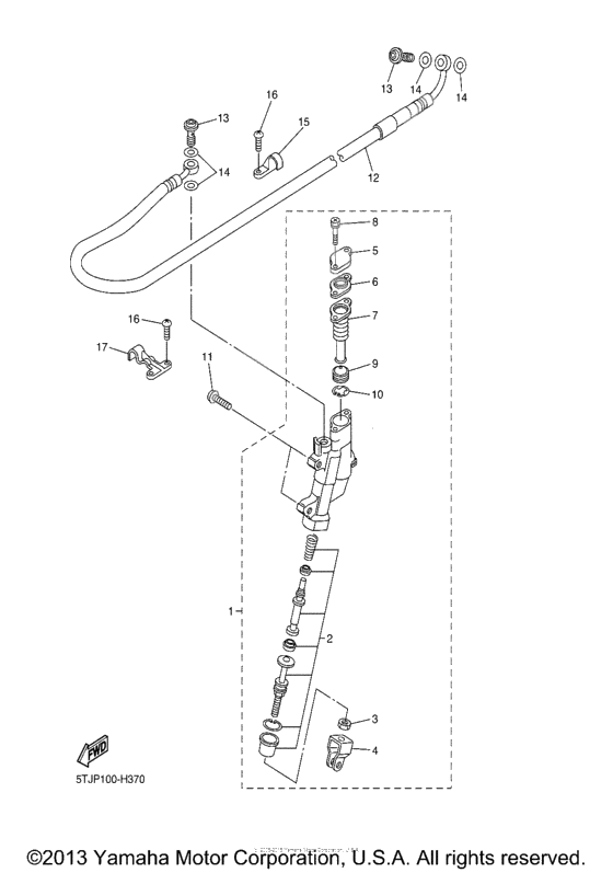 Rear master cylinder