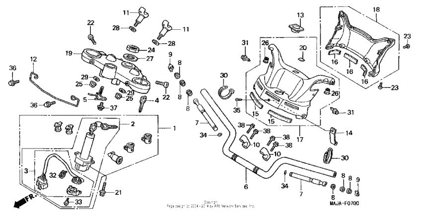 Handlebar + top bridge