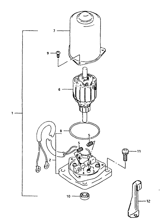 Power trim & tilt motor