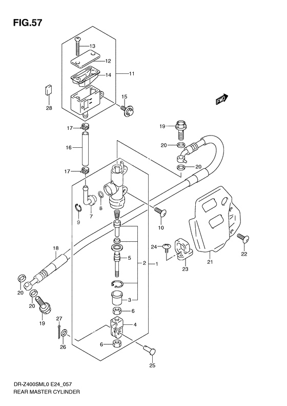 Rear master cylinder