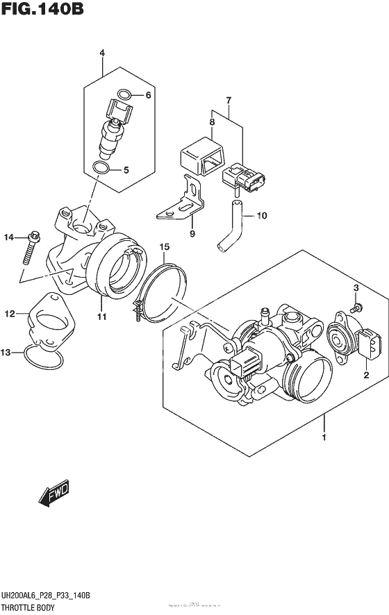 Throttle Body (Uh200Al6 P33)