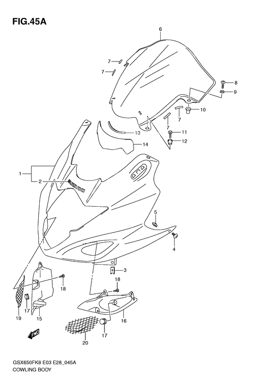 Cowling body              

                  Model l0