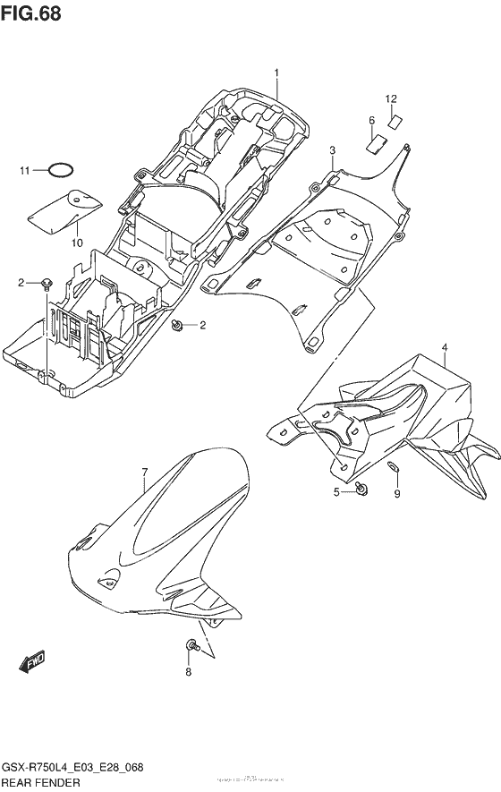 Rear Fender (Gsx-R750L4 E03)