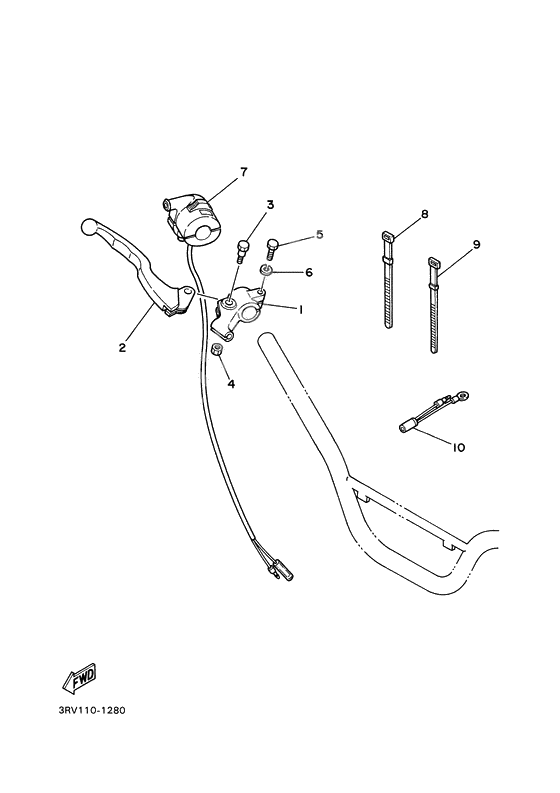 Handle switch. lever