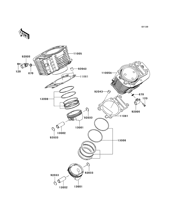 Cylinder/piston