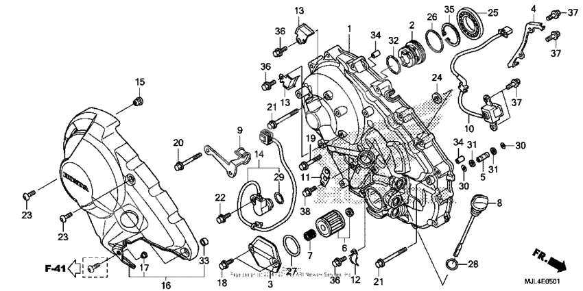 Right crankcase cover (2)