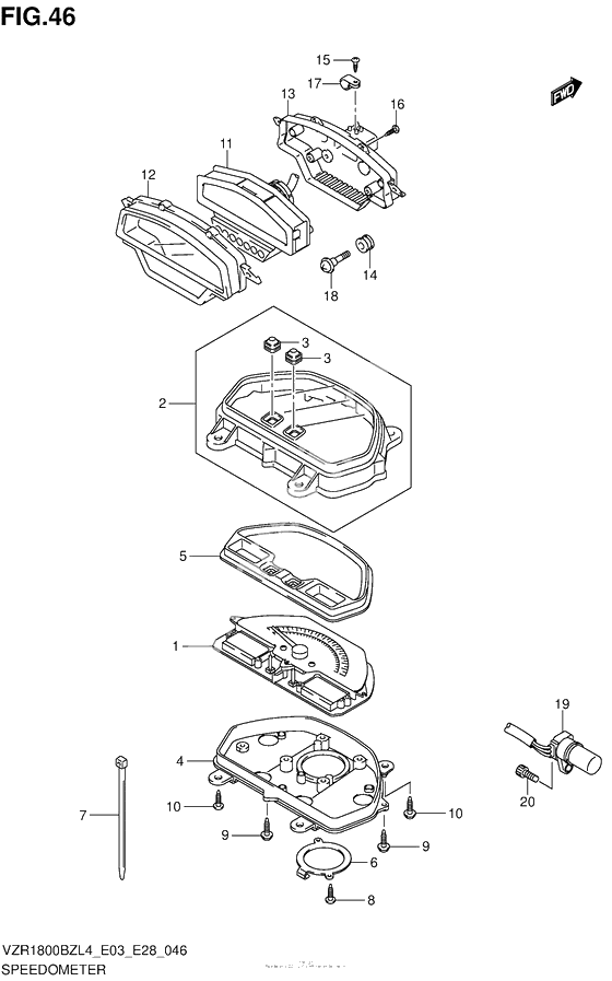 Speedometer (Vzr1800Bzl4 E28)