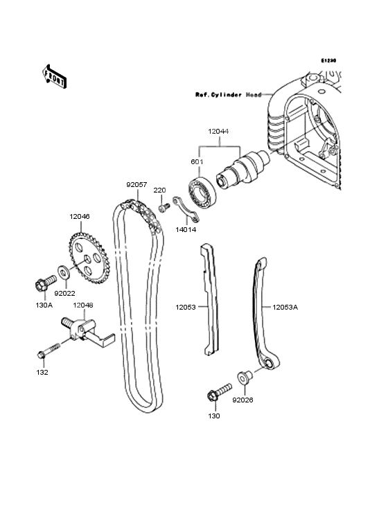 Camshaft/tensioner