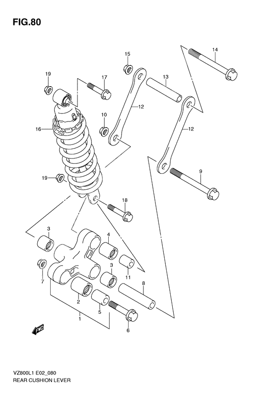 Rear cushion lever