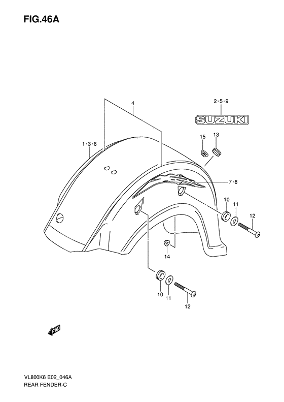 Rear fender              

                  Model k8