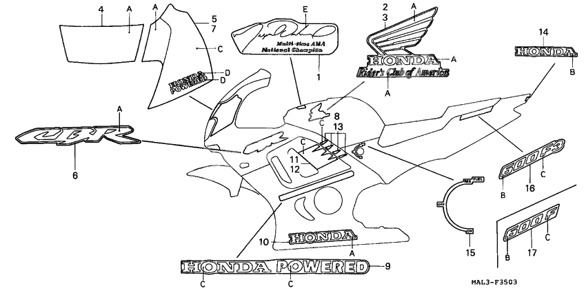 Decal              

                  CBR600SE