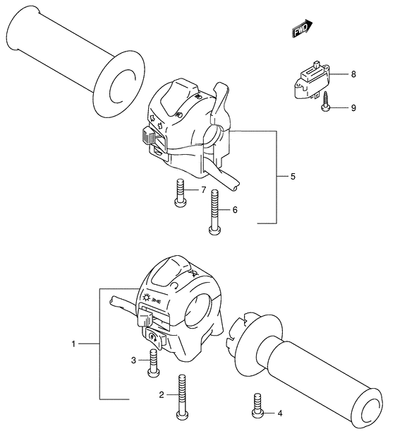 Handle switch              

                  Sv650sx/sux/sy/suy/sk1/suk1/sk2/suk2