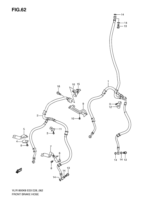 Front brake hose