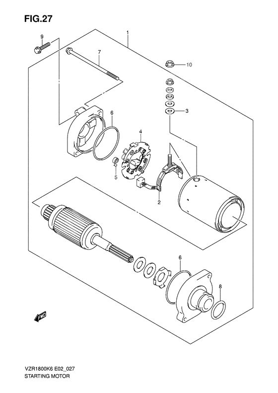 Starting motor