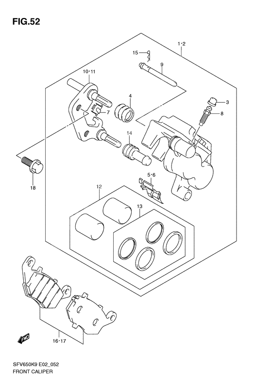 Front caliper