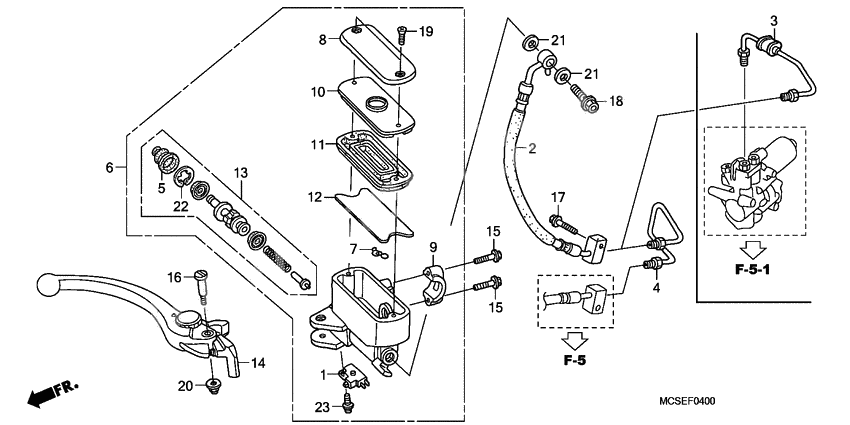 Fr. brake master cylinder