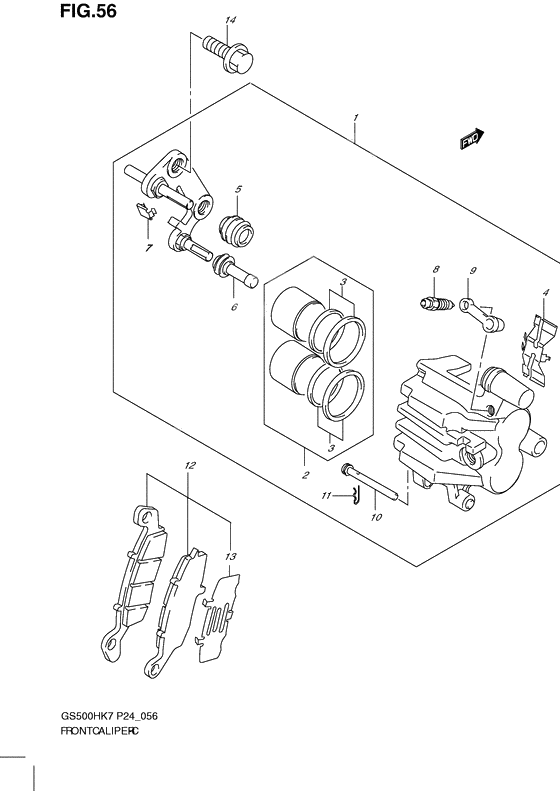 Front caliper