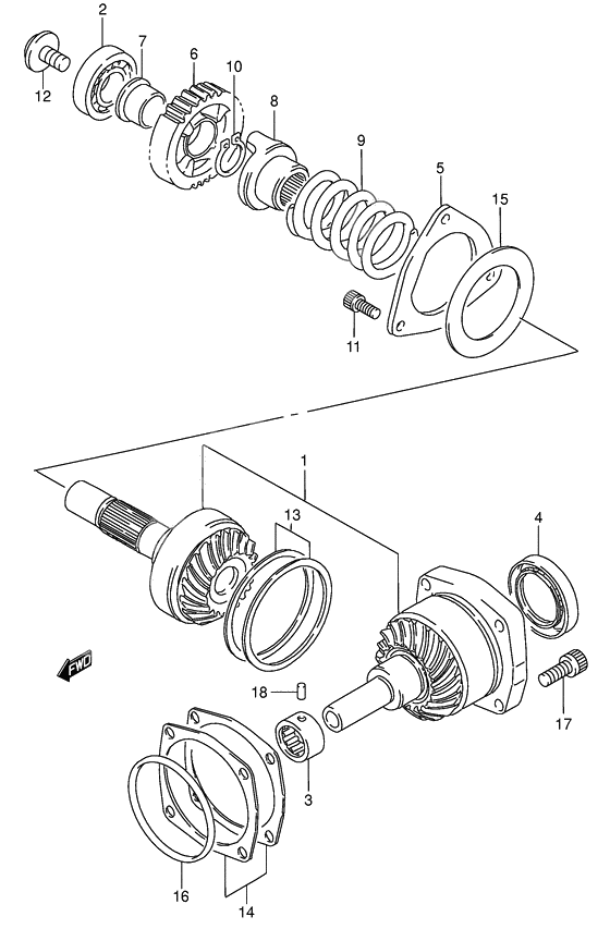 Secondary drive gear