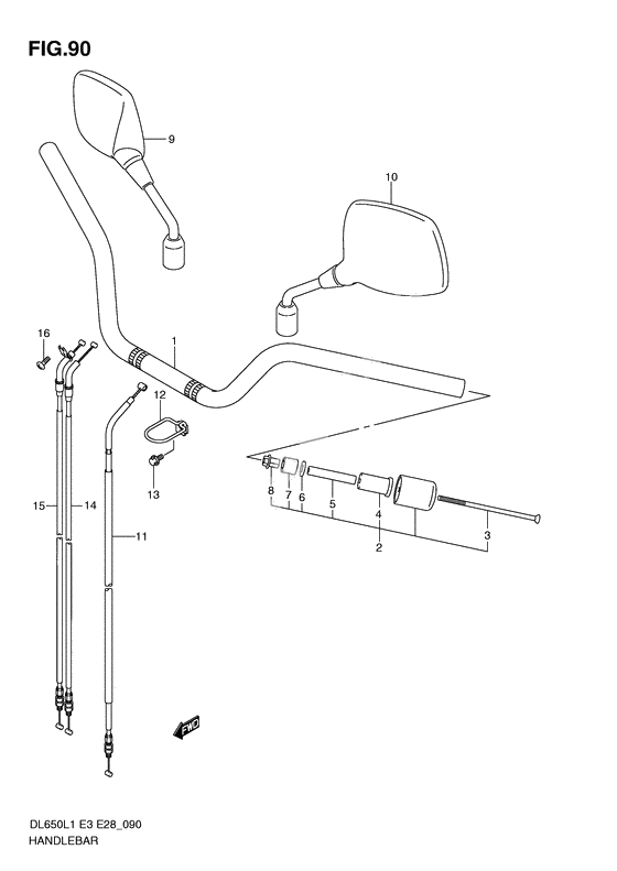 Handlebar              

                  Dl650al1 e28