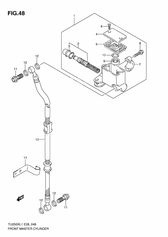 Front master cylinder
