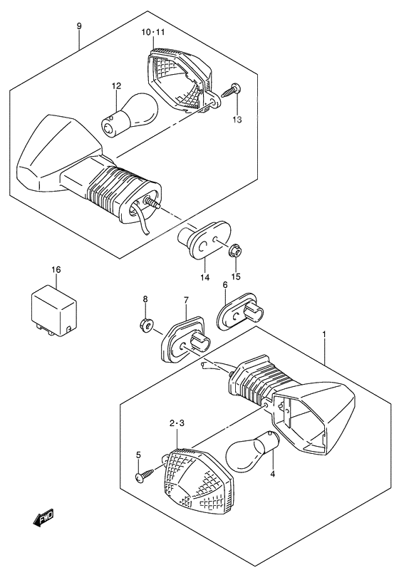 Turnsignal front & rear lamp              

                  Model k5