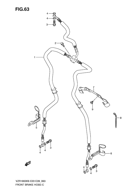 Front brake hose