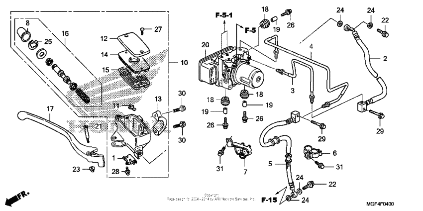 Front brake master cylinder (fsc600a)