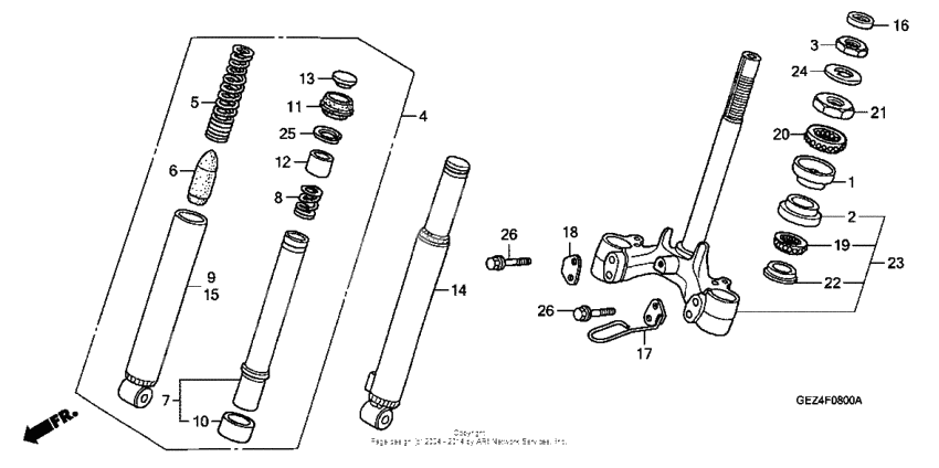 Front fork + front cushion