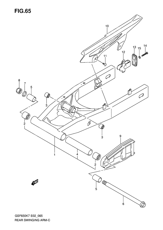 Rear swinging arm              

                  Model k7