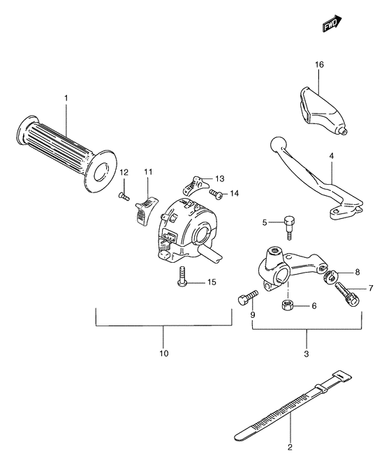 Left handle lever              

                  Model t/v/w/x