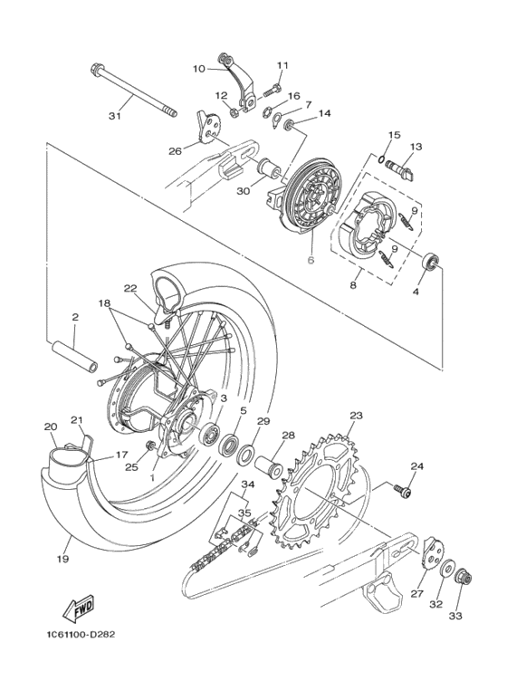 Заднее колесо