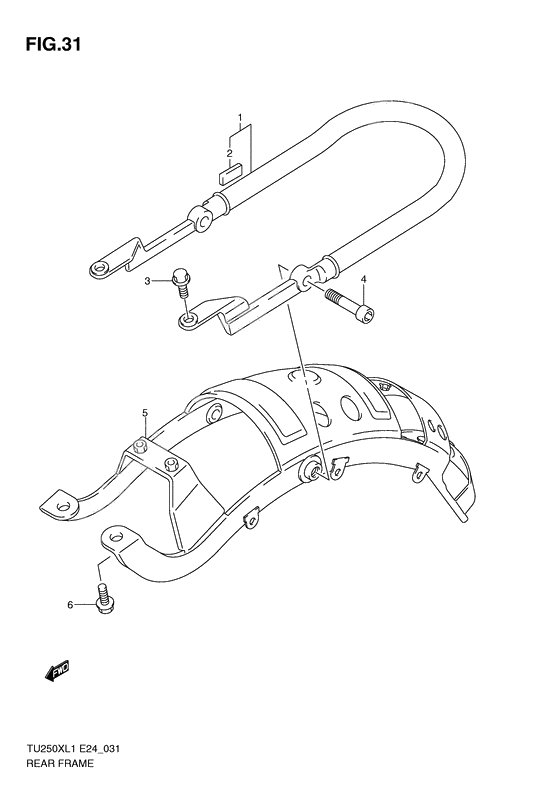 Rear frame