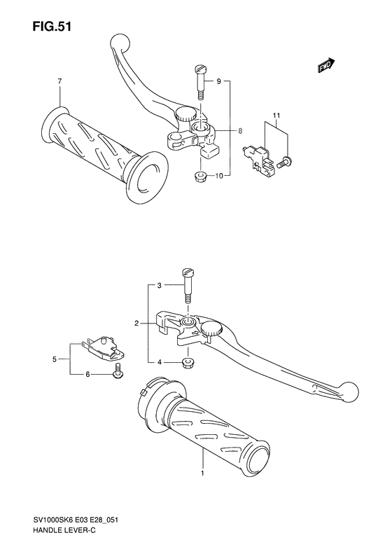 Handle lever              

                  Sv1000k6 e33