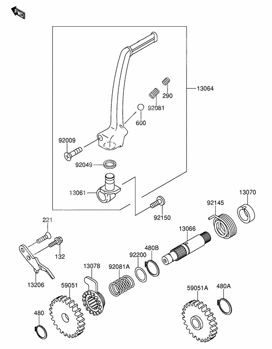 Kickstarter mechanism
