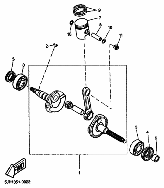 Crankshaft piston