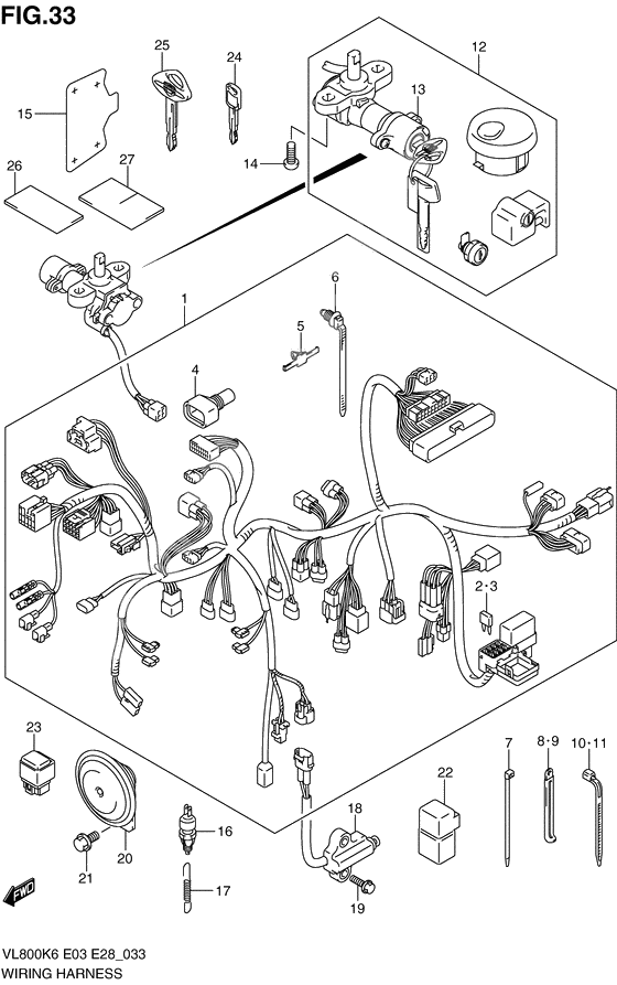 Wiring harness              

                  Model k6/k7/k8