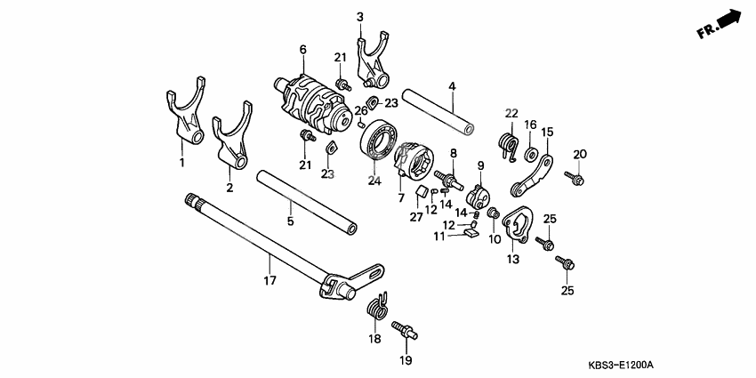 Shift drum/shift fork