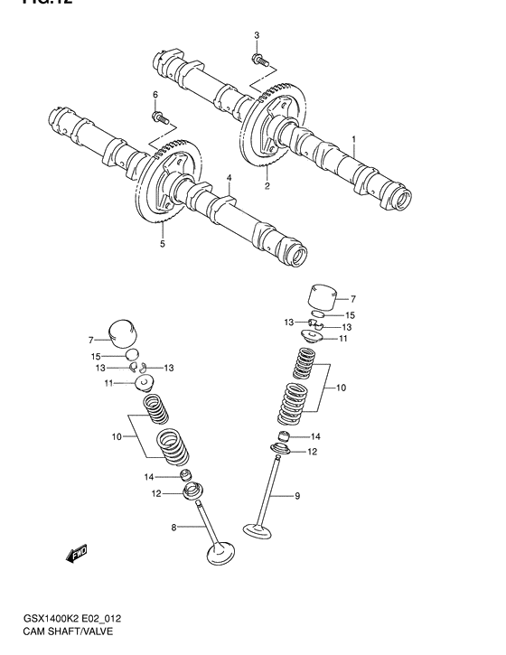 Cam shaft/valve