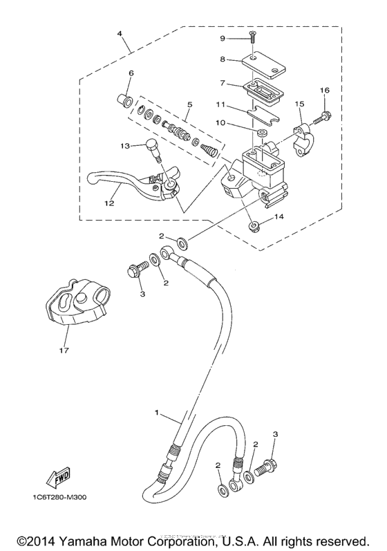 Передний тормозной цилиндр