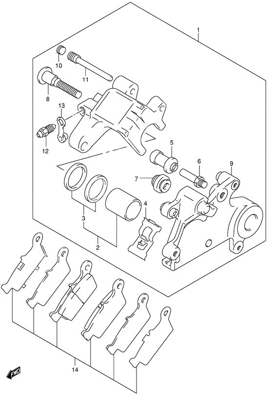 Rear caliper