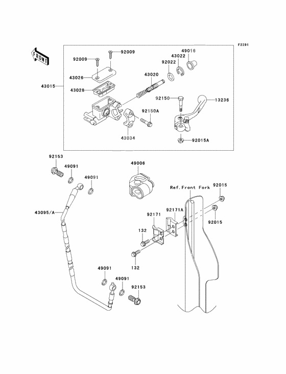 Front master cylinder