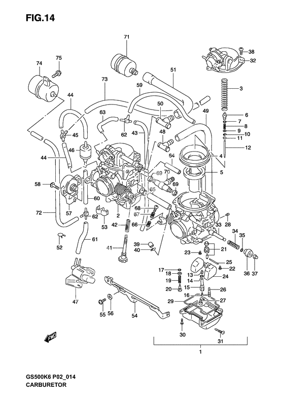 Carburetor assy              

                  Gs500hk3/huk3