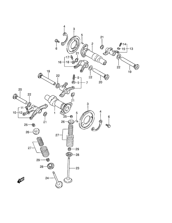 Cam shaft/valve