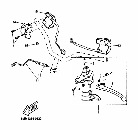 Handle switch. lever