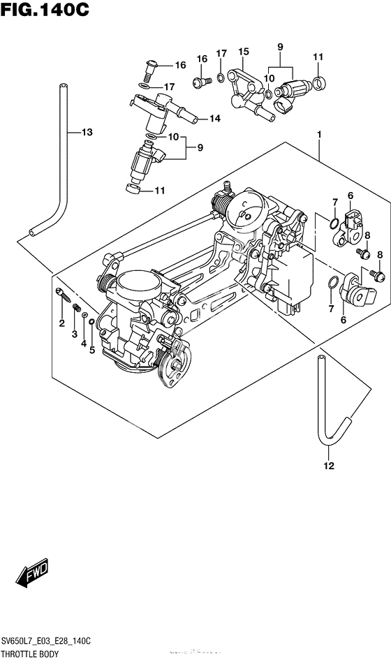 Throttle Body (Sv650Al7 E28)