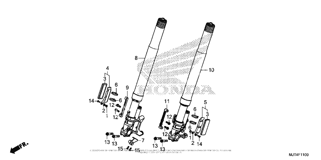 Вилка передней оси