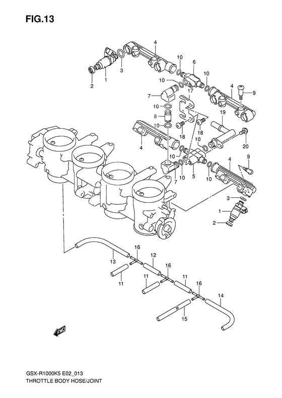 Throttle body hose/joint