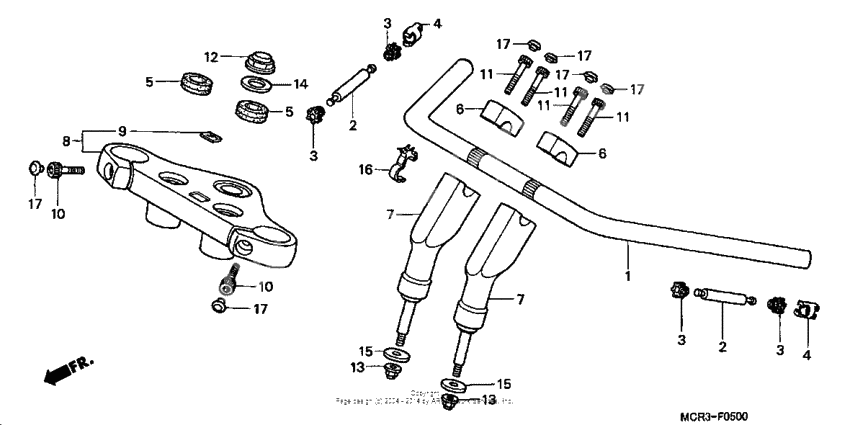 Handlebar + top bridge