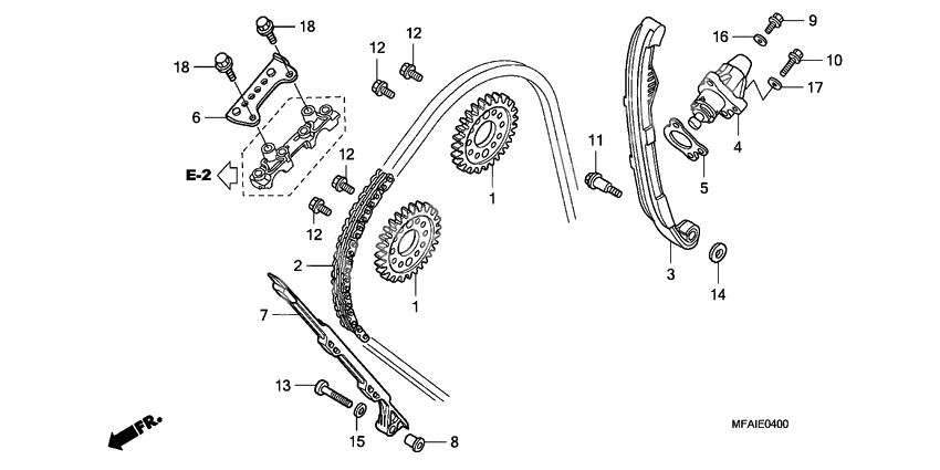 Cam chain/tensioner